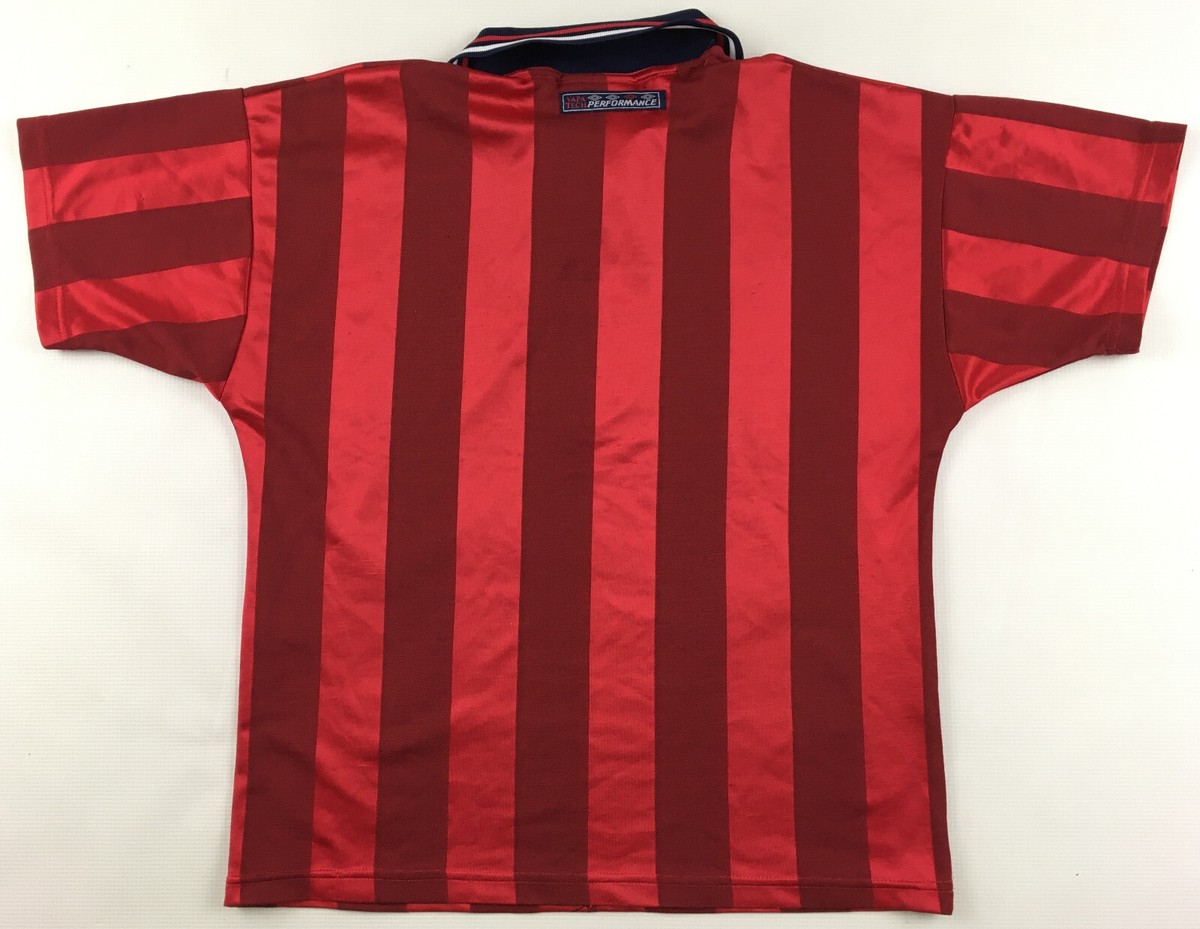 England 1997 1999 Umbro World Cup 1998 away red shirt soccer