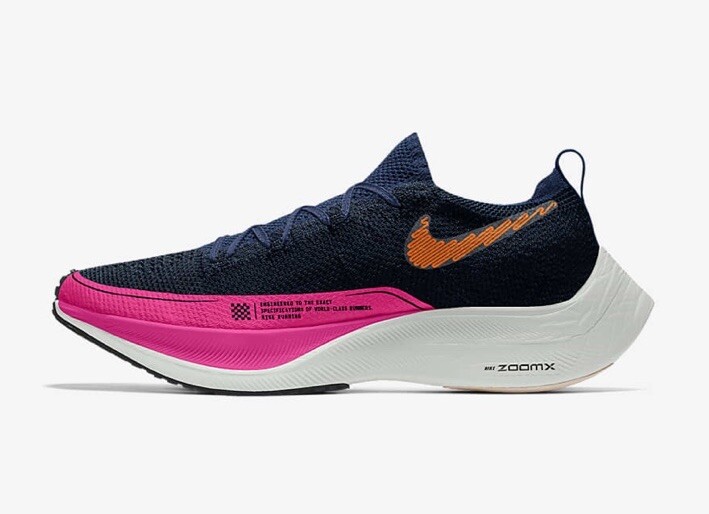 Nike Women ZoomX Vaporfly Next% Running Shoes DM4387 Blue Pink Size 8 New