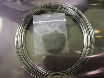 50 inches of  Silver Solder 3.7% Ag .015 Dia  Low Melt   + Flux Packet