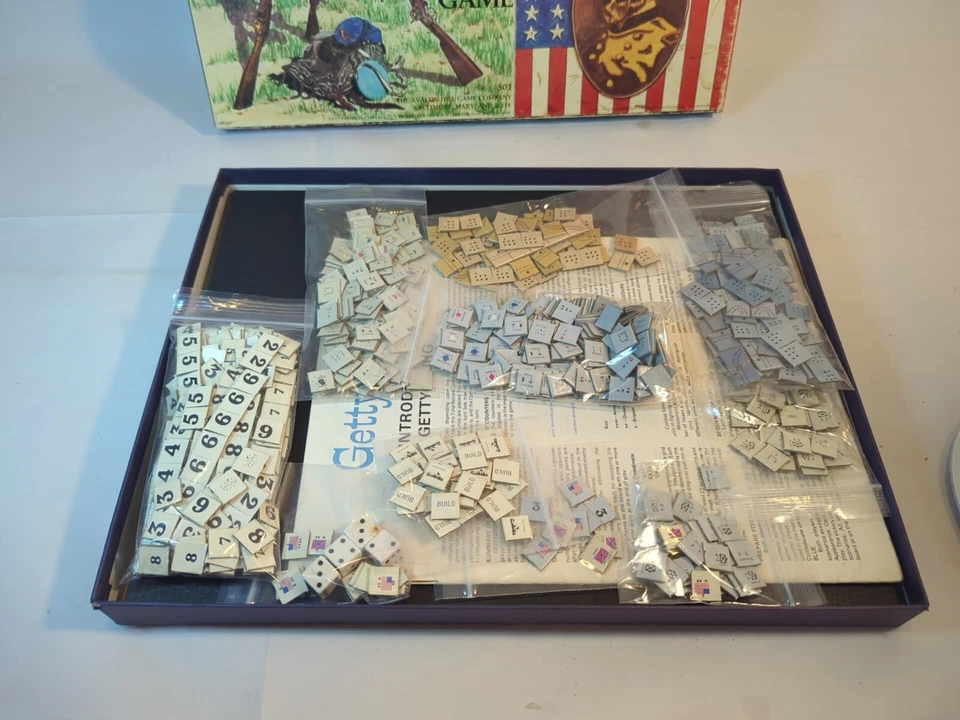 Vintage GETTYSBURG BATTLE GAME AVALON HILL 1977 CIVIL WAR #501 - Image 4 of 4