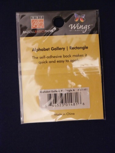 Bazzill Wings Metal Alphabet Rectangle "A" Scrapbook Embellishment Cards NEW 8P - Picture 2 of 2