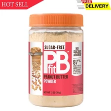 PBfit No Sugar Added, Made with Erythritol and Monk Fruit, All-Natural Peanut...