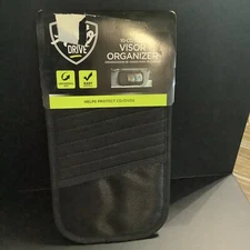 Auto Drive Universal Fit Elastic Back 10-CD/DVD Visor Organizer (Black) - B51