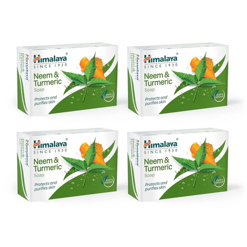 Pack de 4 x Jabón Himalaya Herbals Neem y Cúrcuma, 125gm - Envío y devolución gratuitos