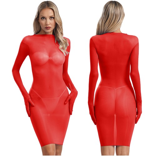 Damen Badeanzug Strand Bikini transparent Netz Kleid sexy durchsichtig Negligee Nachtwäsche - Bild 54 von 117