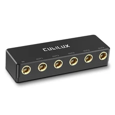 Cubilux Passive 6.35mm Headphones Splitter Box, 1/4” Stereo Multi Audio Distr...