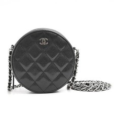 Chanel Matelassé Caviar Shoulder Bag Women Black One Size