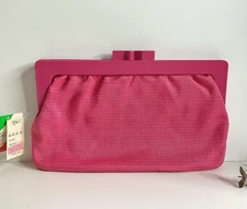 1960s 1970s NOS w/Tags Pink Clutch, 60s 70s  Made In Italy Purse, Sears