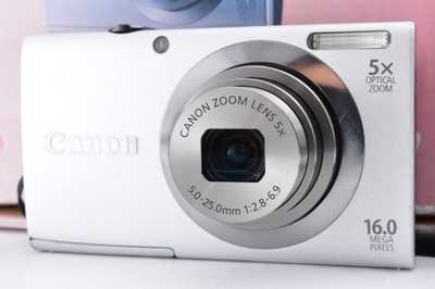 Canon PowerShot A2300 HD Silver 16.0MP 5x Digital Camera w/Box & SD Card Japan