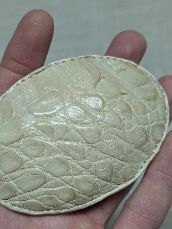 Hebilla de cinturón vintage PIEL DE COCODRILO OCCIDENTAL artesanal cuero vaquero Foto 2 de 4