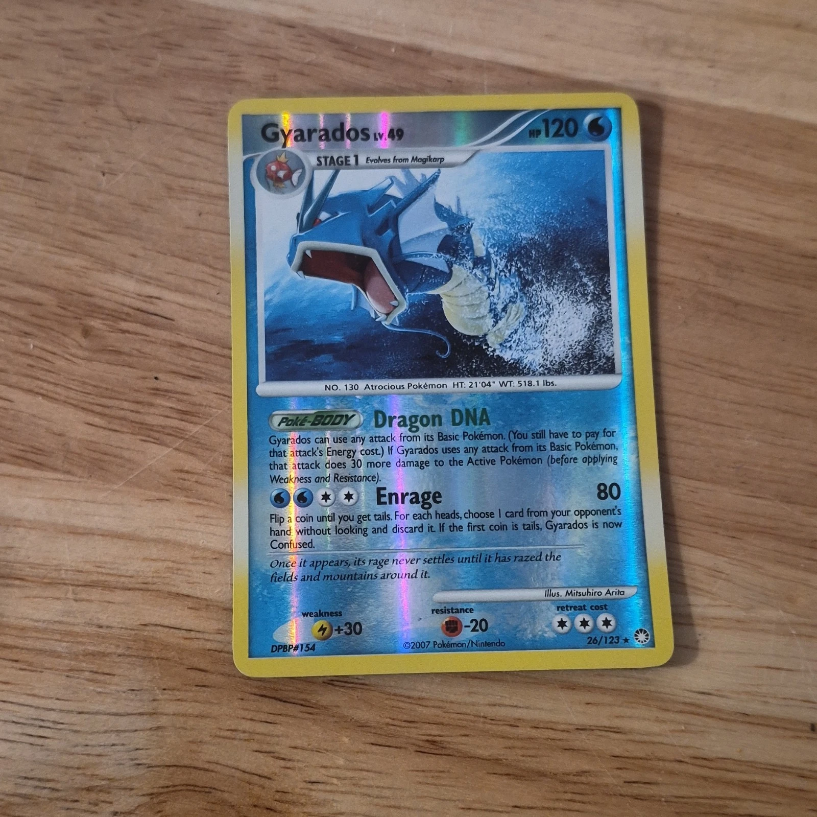 Nintendo Gyarados 26/123 Mysterious Treasures Reverse Holo Rare ENG 2007