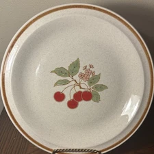 Colorstone Cherry 12" Chop Plate Platter Stoneware Made in Japan 1970s