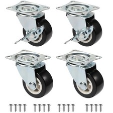 Set di 4 rotelle per mobili in PVC da 1"/1,25"/2" Ruote per carrelli pesanti uni