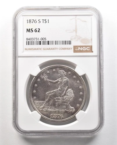 1876-S Seated Liberty Trade Dollar MS62 NGC *4699