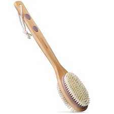MainBasics Back Scrubber Shower Brush Long Handle Dual Sided Body Brush with ...