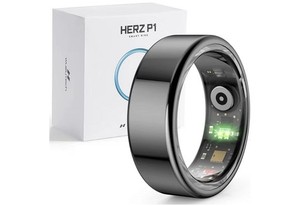 OPEN BOX HERZ P1 Size 12 Smart Ring Herz P1 Midnight Black Health & Fitness Ring