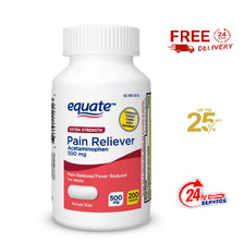 Equate Extra Strength Acetaminophen Caplets, 500 mg, 200 Count