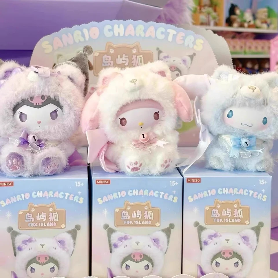 MINISO Personajes Sanrio Serie Fox Island Peluche Confirmado Caja Ciega Juguetes Foto 3 de 4