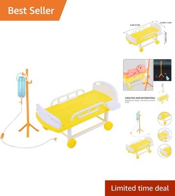 Kids Medical Role Play Set - Compact Hospital Bed Toy with Realistic Details