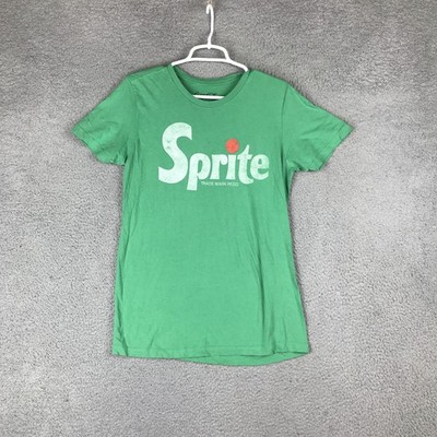 Sprite Shirt Mens Medium Green Coca-Cola Graphic Tee Soft Cotton Vintage Style