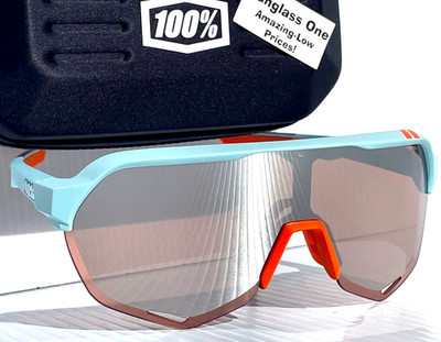 100% Percent S2 Soft Tact Two Tone HiPER Silver Mirror Lens Sunglass 60006-00015
