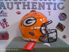 Josh Jacobs / Eddie Lacy Jr Signed Dual Auto Packers Authentic Helmet Radtke COA