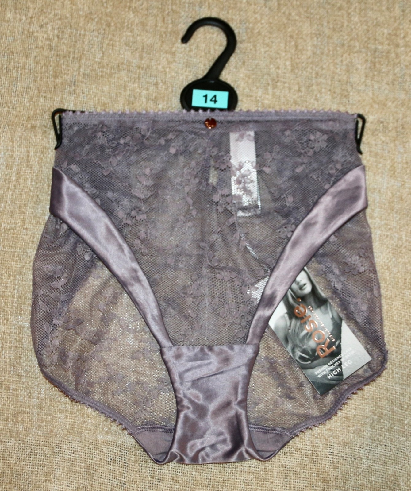 ROSIE BY M&S HIGH LEG WITH FRENCH DESIGNED LACE - SIZE 14 - NEW WITH TAGS