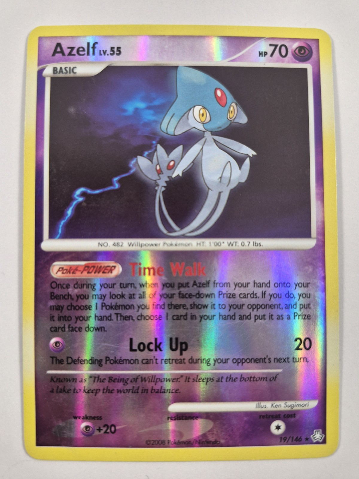 Azelf 19/146 Holo Rare Legends Awakened 2008 Near Mint Pokemon TCG