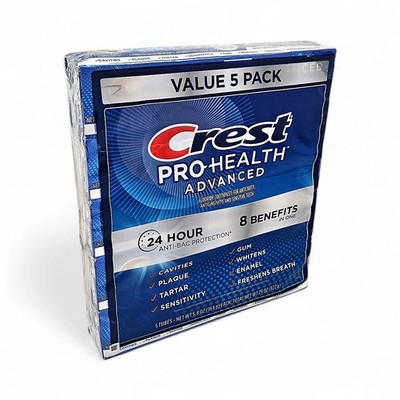Crest Pro-Health Advanced Multi-Benefit Toothpaste 5 ct 5.8 oz each box sealed