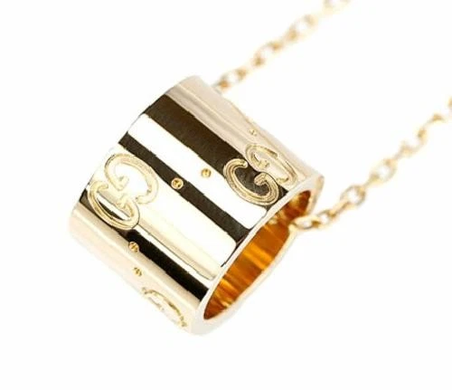 Collana Gucci Icona K18 Oro Giallo Logo Gucci11 3mm(altezza)x8 9mm(larghezza) Usata