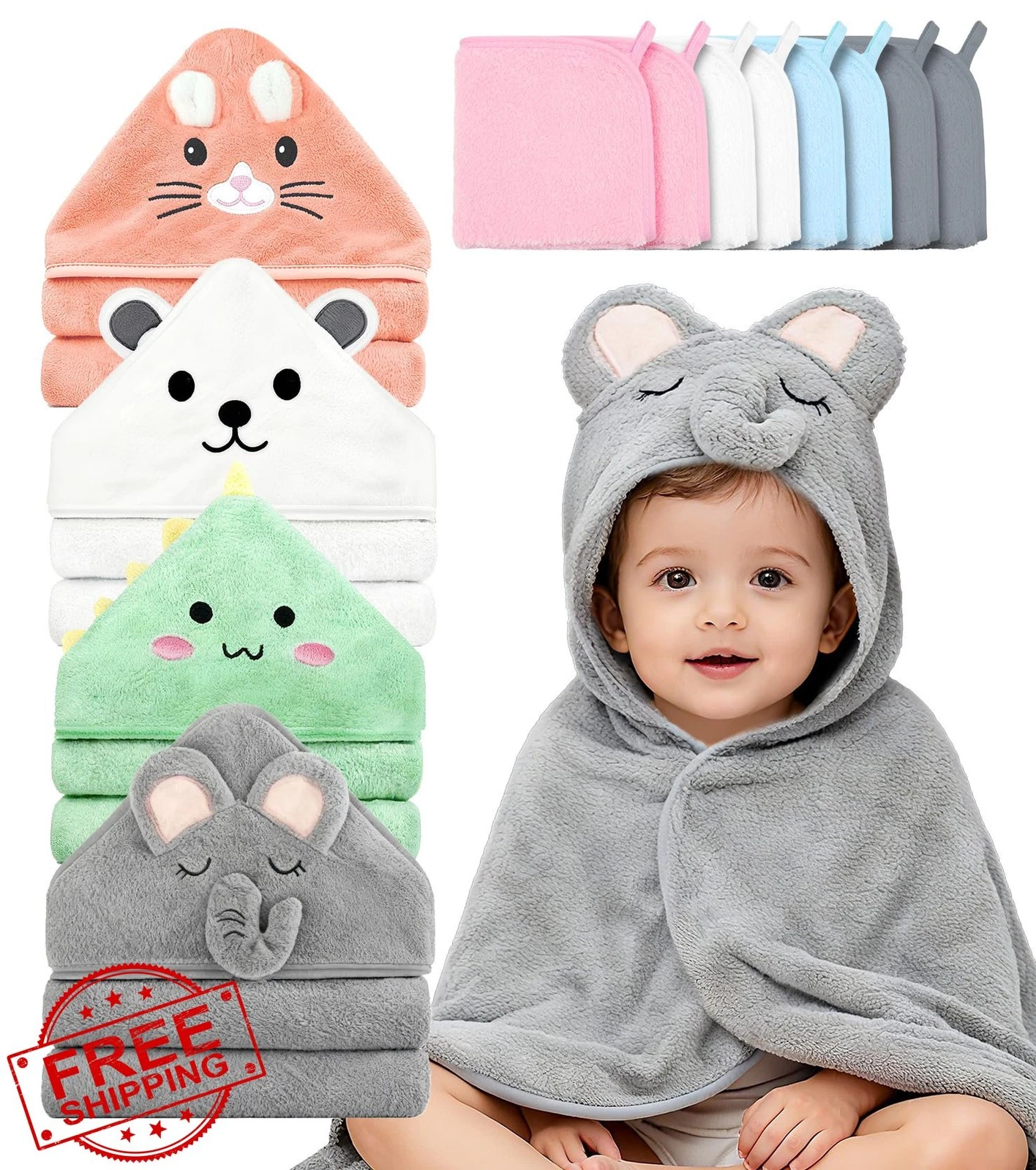 Spearlcable Baby Towels and Washcloths