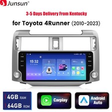 Silver Android 15 Carplay Car Stereo Radio GPS Navi For Toyota 4Runner 2010-2023