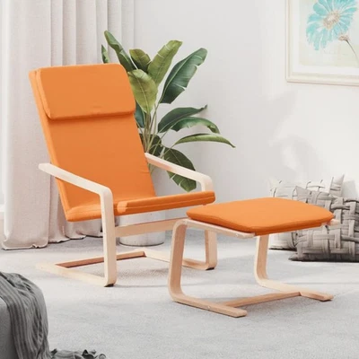 Chaise de Relaxation avec Repose-pied Tissu Siège Salon Multicolore vidaXL - Photo 1/4