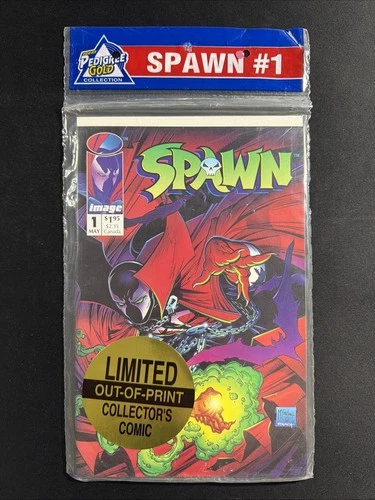 Spawn #1 Pedigree Gold Collection SEALED BAG Image Comics 1992 Todd McFarlane