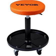 3-Tier 333lb Adjustable Rolling Creeper Seat with Tool Tray Garage Use