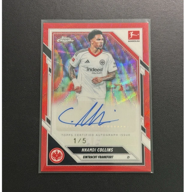 Topps Chrome Red Nnamdi Collins Eintracht Frankfurt Bundesliga Autograph 1/5