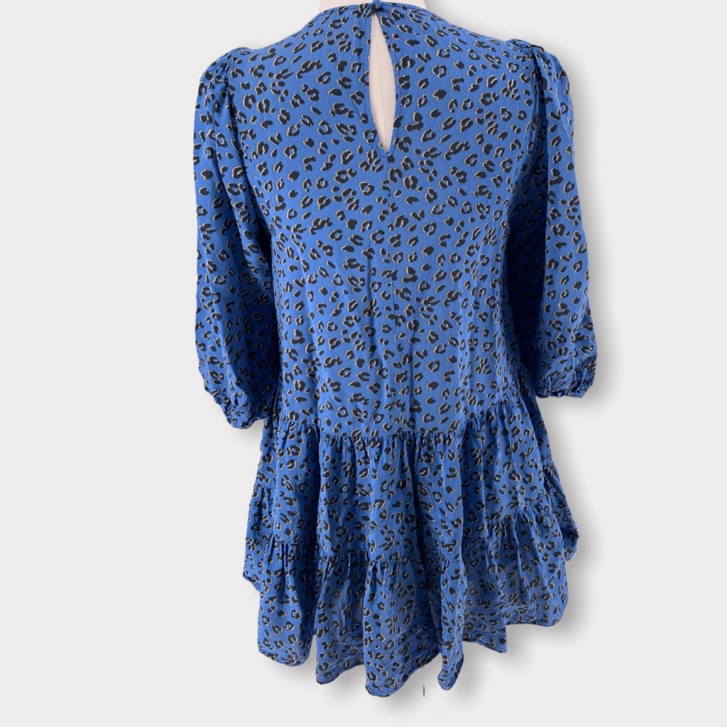 Zara blue smock clearance dress