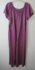 Only Necessities Nightgown Nylon Short Sleeve Long Size 14/16 Purple