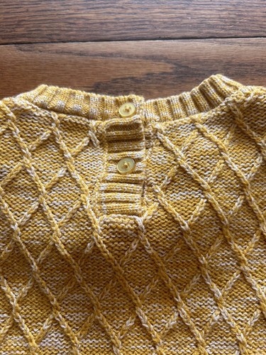 Girls Sweater 4T Little Lass Yellow Gold Knit Bow Ruffles - Picture 7 of 9