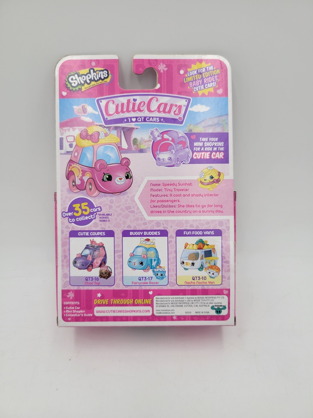 Shopkins Cutie Cars - Speedy Sunhat Diecast QT3-02 – Toys Onestar