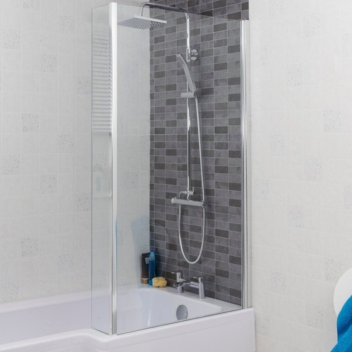 Designer Left & Right Hand L Shaped Shower Bath Tub 1500 1600 1700 Shower Screen - Picture 39 of 43