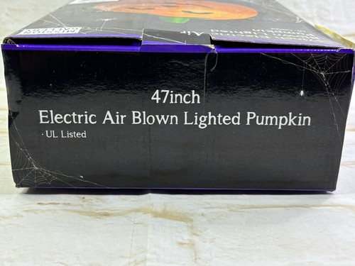 Halloween Inflatable 47" Jack-O-Lantern Pumpkin Electric Air Lighted Yard Decor - Picture 4 of 11