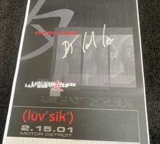 vintage Carl Cox - Motor Detroit Techno 2001 autographed signed poster