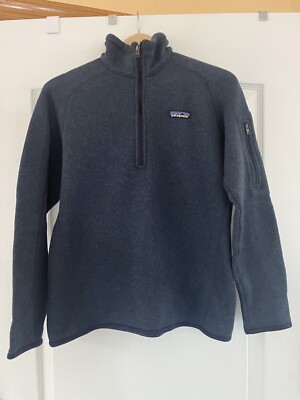 Patagonia Better women Sweater 1/4 Zip Quarter Fleece Jacket dark blue size  M