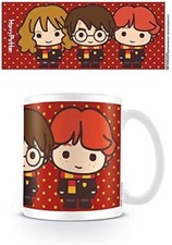 Harry Potter Ceramic Mug with Japanese Style Chibi Illustrations of Harry, Ron a