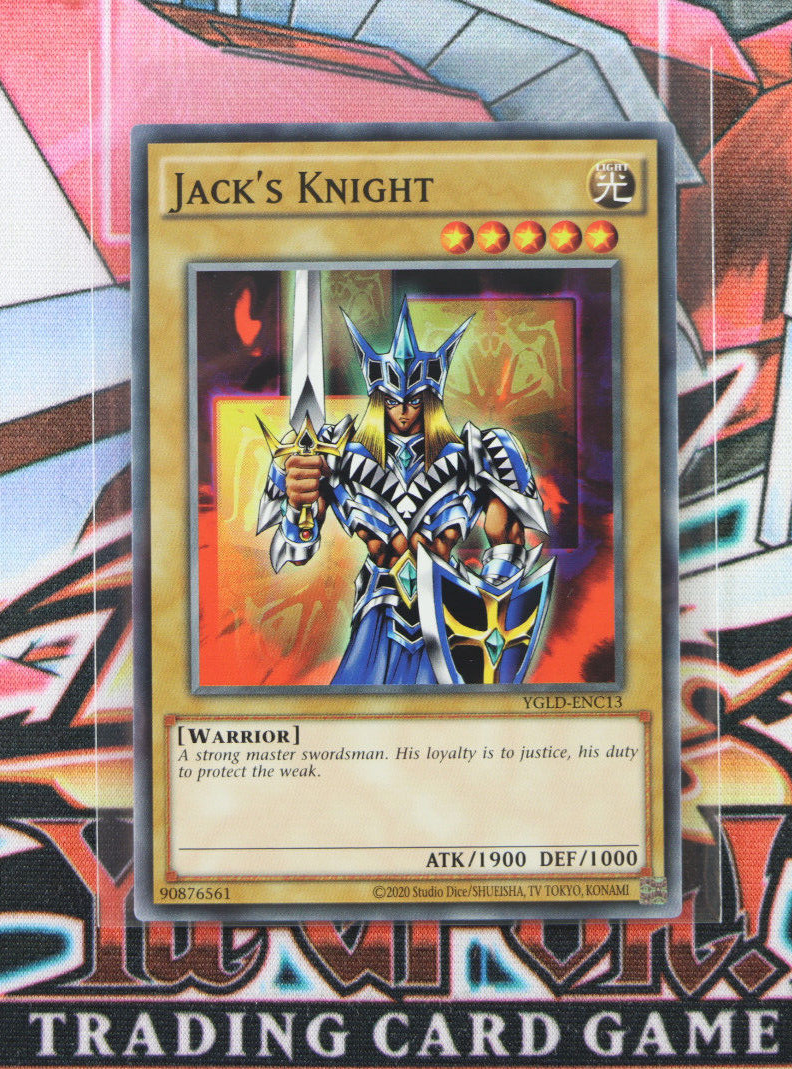 jack knight yugioh card Yugioh Jack's Knight YGLD-ENC13 Unlimited Common