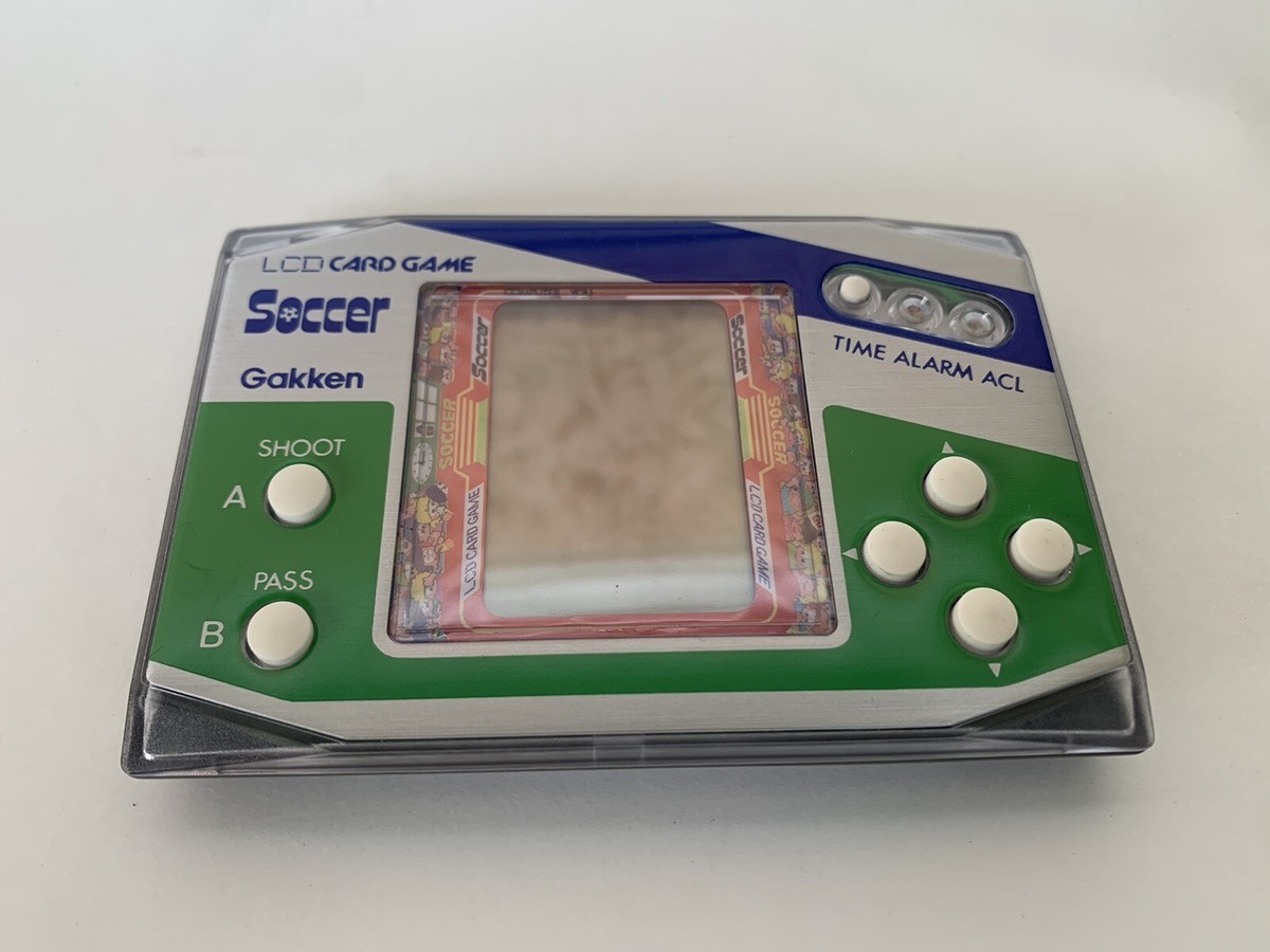 Vintage Gakken LCD Card Game Soccer Handheld Video Game w/ Box | eBay