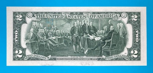 LEADING YEAR 1962 L 19622233 B $2 Two Dollar Bill Serial Number *UNC* - Picture 3 of 3