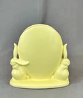 Royal Haeger Art Deco 75th Anniversary Yellow Double Rabbit 7" Vase c. 1946