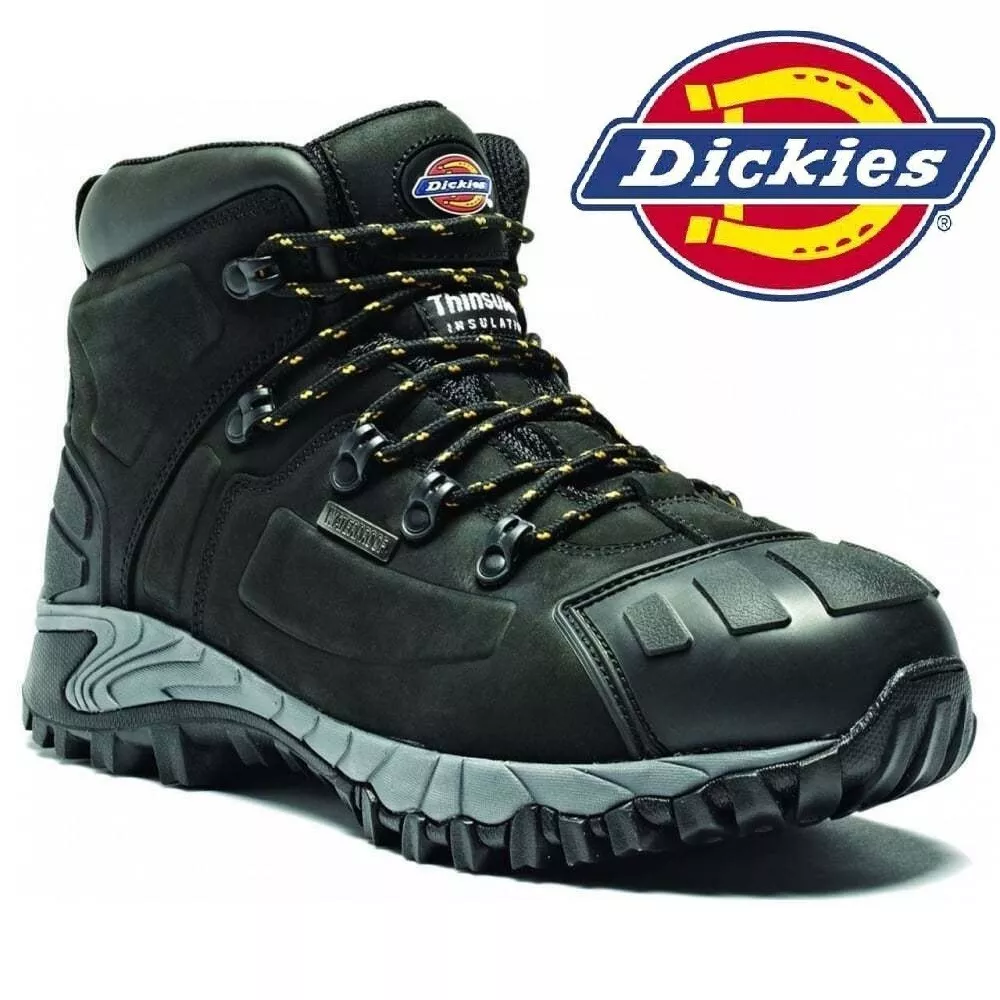 鍔 viva ética DICKIES MEDWAY | Botas de Seguridad Impermeables Senderista | PUNTERA DE  ACERO | Cuero Negro/Marrón | eBay